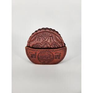 Genuine Peruvian Tooled Leather Coaster Set with Holder